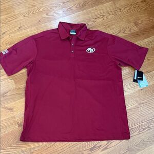 Nike Golf Dri-FIT Polo Shirt FR Federal Resources Red XL NWT